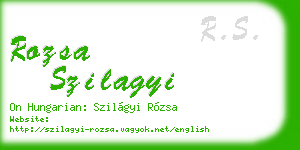 rozsa szilagyi business card