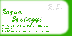 rozsa szilagyi business card